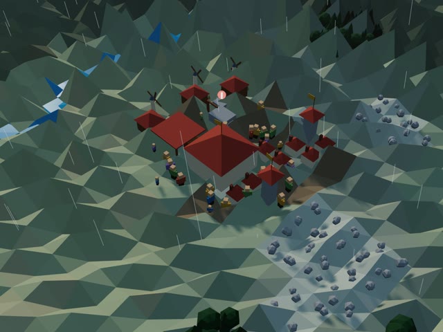 A busy town spread across the valley